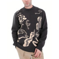 Crewneck Sweatshirt With Custom Geometric Pattern