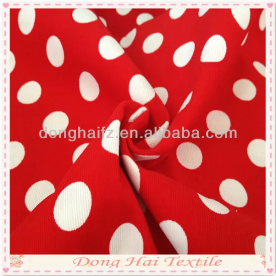 red and white polka dot fabric cotton corduroy fabric