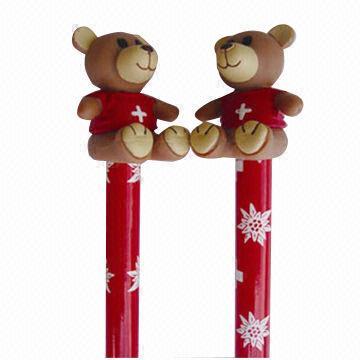 PVC Pencil Toppers, EN71 Standard, Customized Designs are Accepted