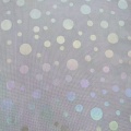 Tessuto a rete in poliestere a pois iridescente
