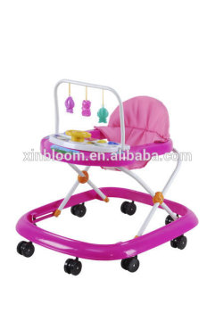 2016 cheaper baby walker with 8 wheels,3 safety belt, small toys and musics sell well in african and south usa marketing..