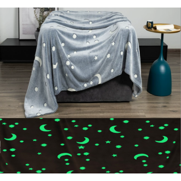 Bình Minh Và Ánh Trăng - Chăn Dạ Quang Màu Xám