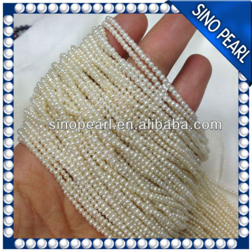 AAA 2.5-3 mm Freshwater Round Pearl Strand