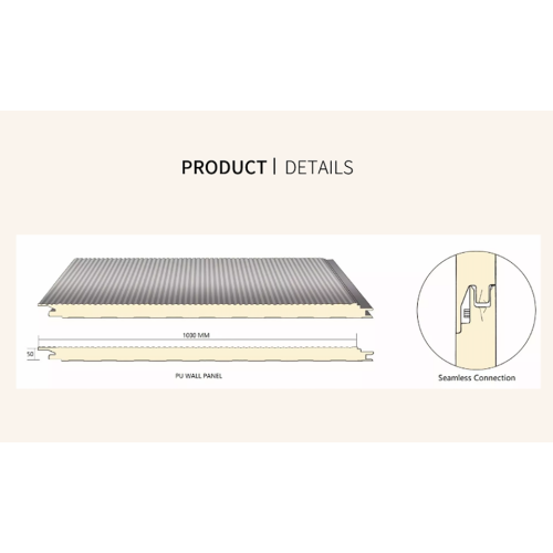 Material de isolamento térmico Painel de parede de sanduíche PU