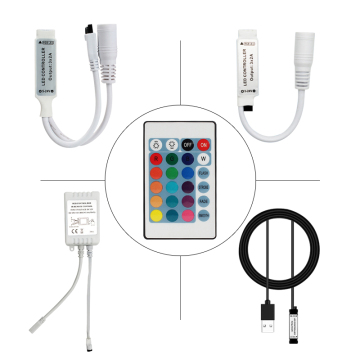 2.4G RF WiFi 컨트롤 RGB 원격 Wi -Fi Pixel LED 컨트롤러 RGBW IR 24key