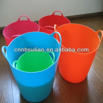 plastic flexible bucket,watering bucket with two handles,plastic water bucket