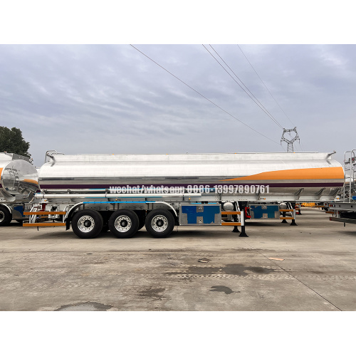 BPW 3 Axles Polished Mirror Surface Aluminium Alloy Semi Trailer