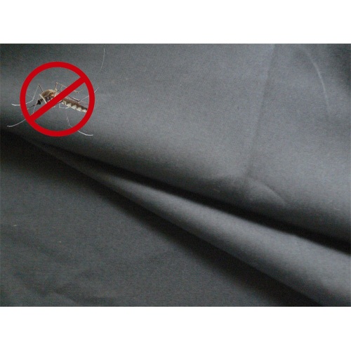 CVC 85/15 Tissu noir anti-moustique durable pour uniforme