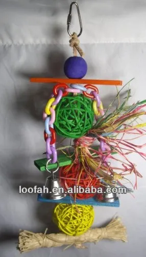 wooden toy with three vine balls