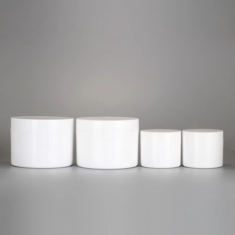 skin care packaging white plastic cosmetic jars