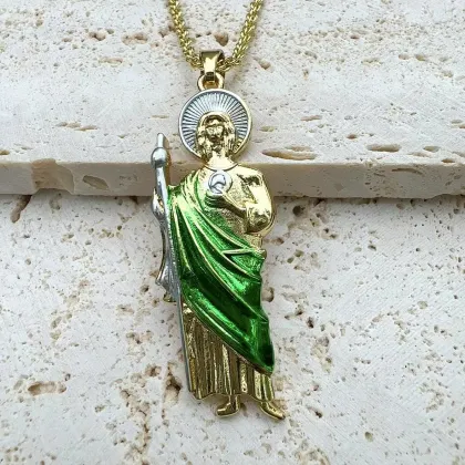 Wholesale Christian St. Jude Gold Pendant Necklaces for Women