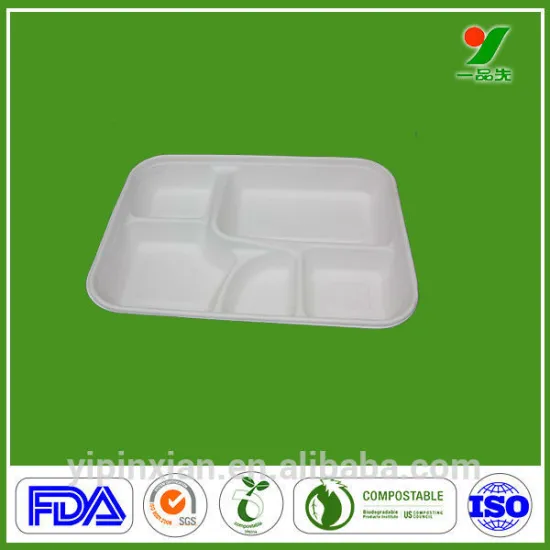 USA BPI approved biodegradable disposable tray