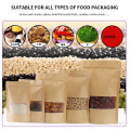 Kraft paper stand-up pouch bag for food