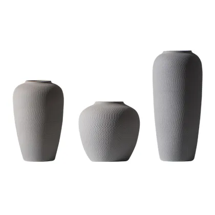 Wholesale simple gray Porcelain Vase vases for home decor vase ceramic