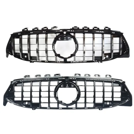 Front Chrome Black Panamera Grille for Mercedes-Benz CLA Class W118 2020-2022 GT Style Grill