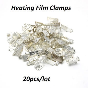20pcs/lot Connector For Carbon Heating Film Warm Flooring Copper Plating Silver Clamps