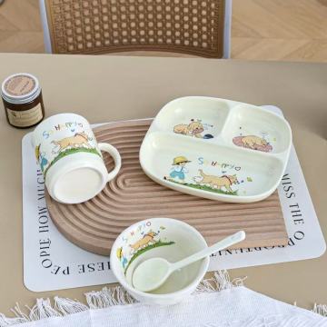 Colorful Cartoon Animal Bowls for Kids