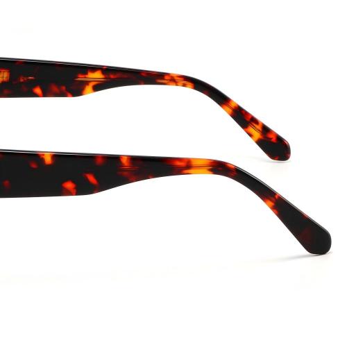 Thick Bold Square Flat-Top Acetate Eyeglasses