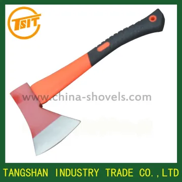 Hand outdoor tool broad plastic coated handle axe