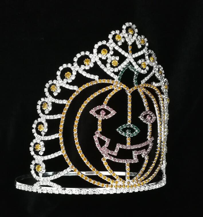 Large Holiday Halloween Pageant Crowns Pumpkin Tiaras