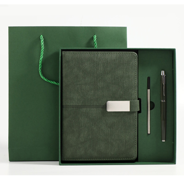 Luxury Customizable PU Leather A5 Notebook Gift Set with Pen - Promo Wholesale Business
