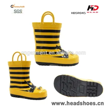 2016 Cute wholesale kids rubber boots
