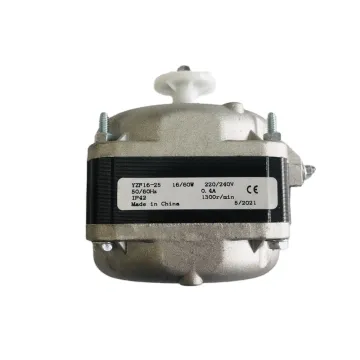 16W Chinese Single Phase Freezer Fan Motor: 220V-240V AC Shaded Pole Motor