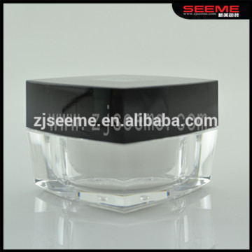 luxury square cosmetic jars/ acrylic cosmetic container 30g/50g