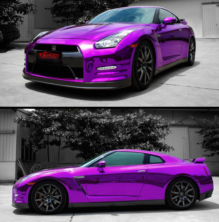 Mirror Chrome Purple Vinyl Wrap