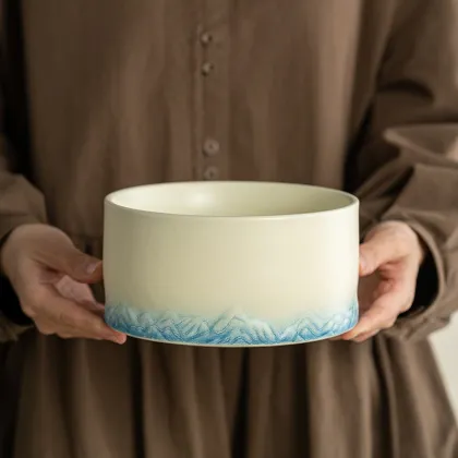 Beige Thousand-li Landscape Kung Fu Tea Set