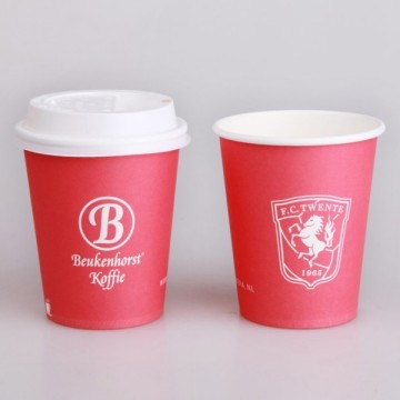 Red Paper Coffee Cup With Lid