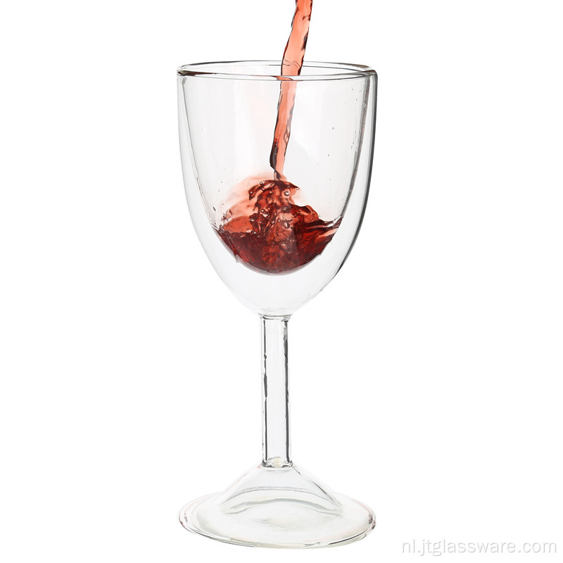 Dubbellaagse borosilicaatglazen voor champagne