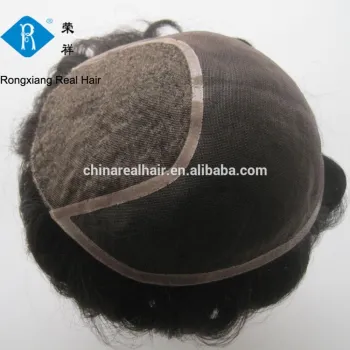 Cheap wholesale factory price 100% human hair natural hair wig for men
