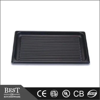 Heavy deep wave baking tray, GN 1/1, alum
