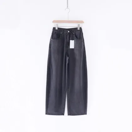 Wash denim jeans pantselastic waist children jeans girls