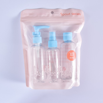 3pcs kit set da viaggio in bottiglia di plastica da 100 ml