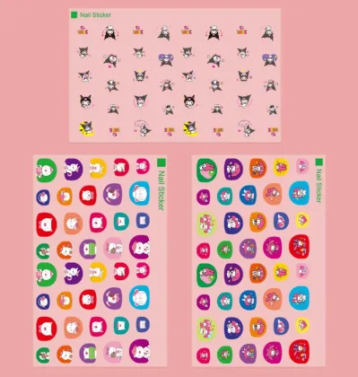 Kids Nail Art Stickers & Decals: Flower and Heart Shapes for Little Girls