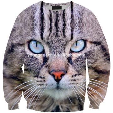 WY29 Wholesale fleece 3D Cat ladies fashion hedging sweater