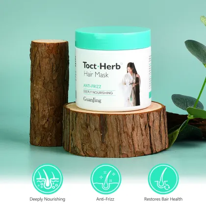 Organic Shea Butter Herbal Hair Mask for Women - Moisturizing Hair Damage Repair & Nourishing Smoothing Care