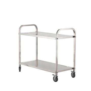 Roestvrij staal twee lagen dinerslaging trolley