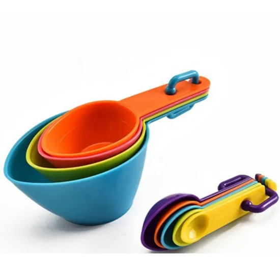 Durable Lightweight Plastic 9-Piece Measuring Cups and Spoons