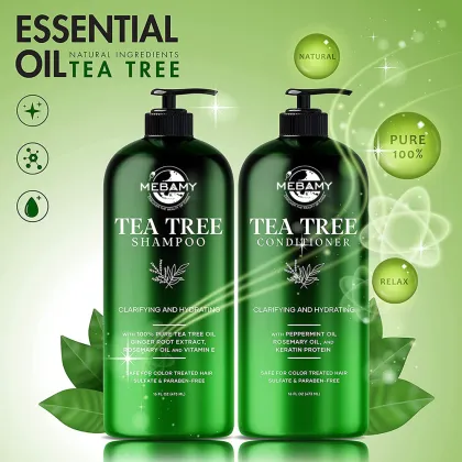 OEM ODM Sulfate Free Organic Tea Tree Shampoo and Conditioner Set