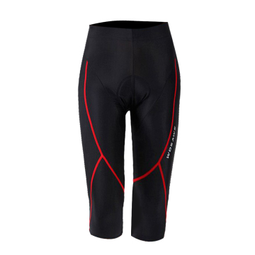 Reflective Women's Cycling Cropped Tights 3D Gel Padded MTB Spinning Bicycle Shorts