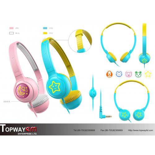 Wired Kids adjustable Headphones with mic 18L09