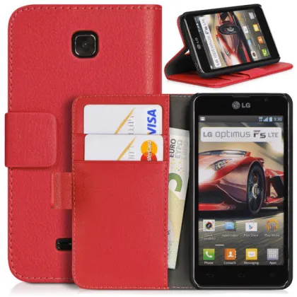 Book Type Soft Lg Cell Phone Covers Shockproof For Lg Optimus F5