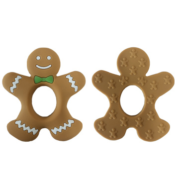 Silicone Christmas Snowman Satan Gingerbread Man Teether