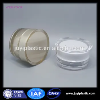 15g 30g 50g cone round acrylic cosmetic jars ,screen printing double wall plastic cosmetic cream container