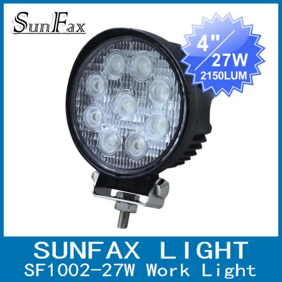 Super power round 4'' 27w round led working light 27watt led truck light for offroad trailers
