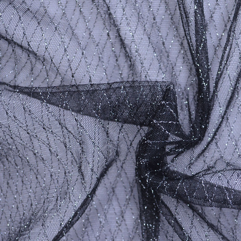 Silver mesh fabric