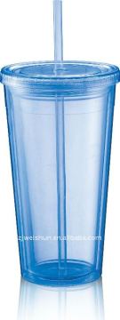 700ml plastic double- wall milk tea cup/mug